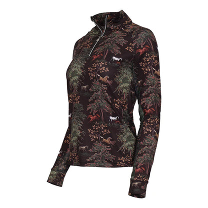 -Preorder- Dapplebay Autumn Toile 1/4 Zip LS Riding Top