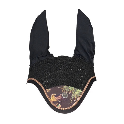 Dapplebay Autumn Toile Fly Veil-Dark Bay