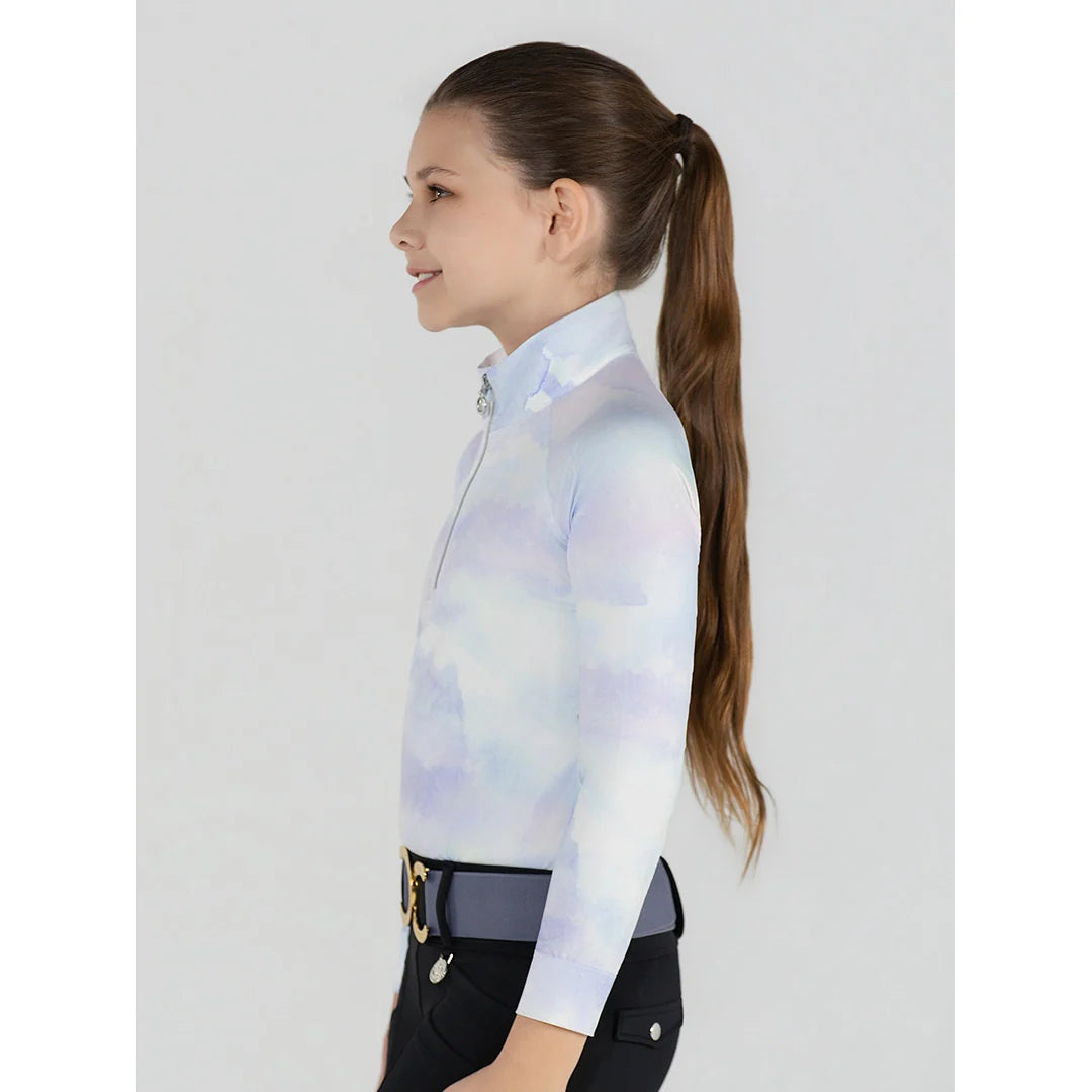 Dapplebay Kids Opalite Skies 1/4 Zip LS Riding Top