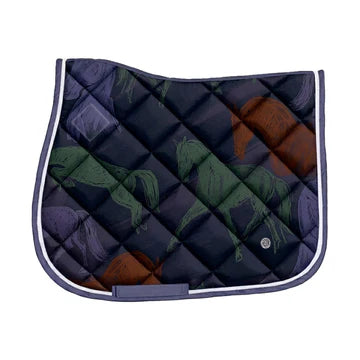 -Preorder- Dapplebay Abstract Horses Saddle Pad