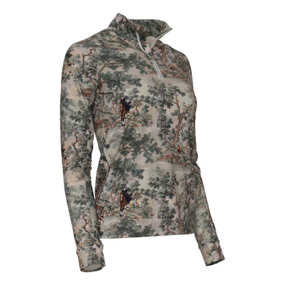 -Preorder- Dapplebay Hunt Tapestry 1/4 Zip LS Riding Top