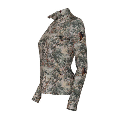 -Preorder- Dapplebay Hunt Tapestry 1/4 Zip LS Riding Top