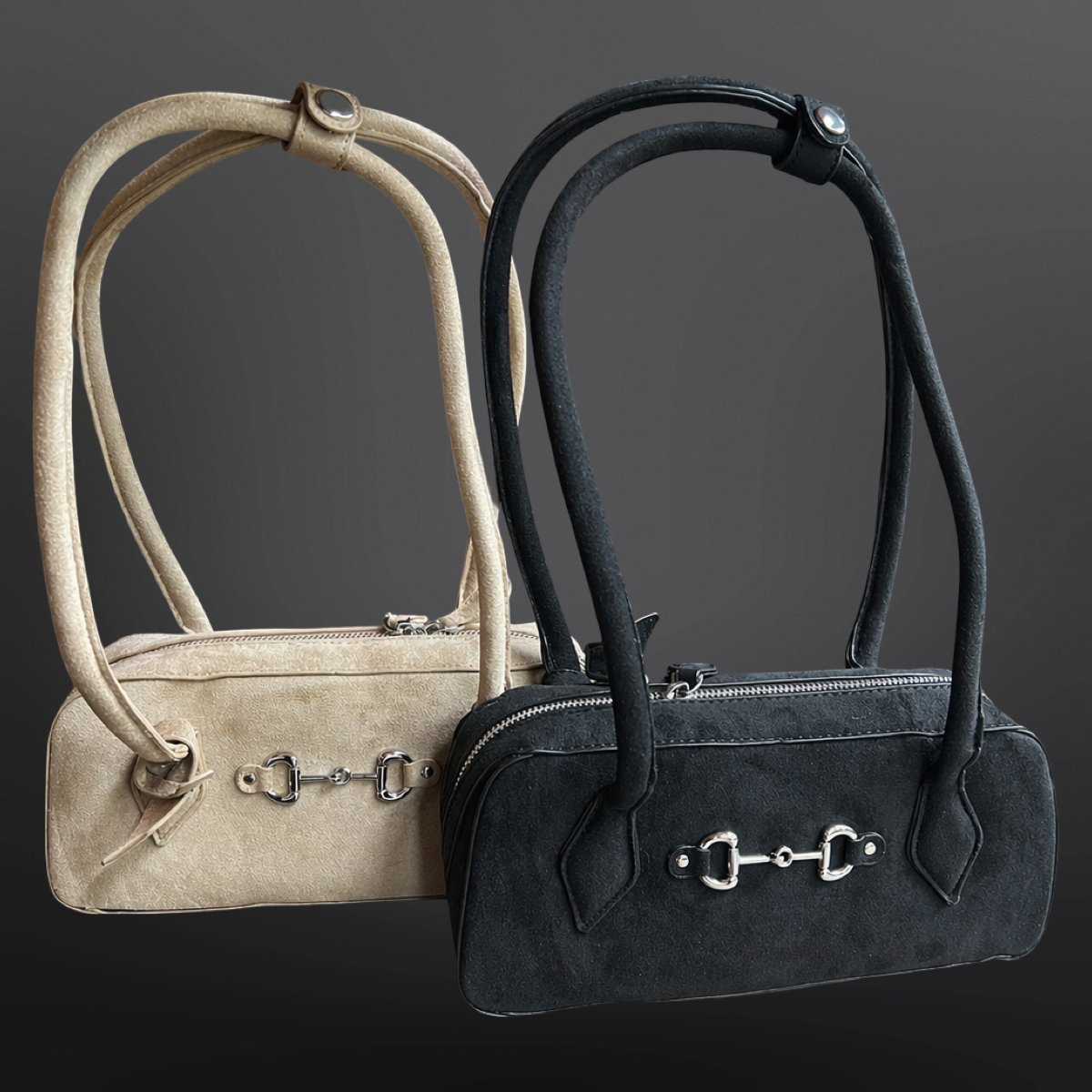 Western Equestrian Handbag Palomino Snaffle Bit Suede Purse