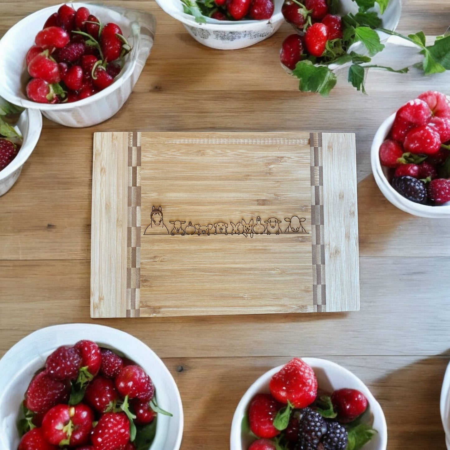 Farm Animal Adorable Double Sided Cutting Board!