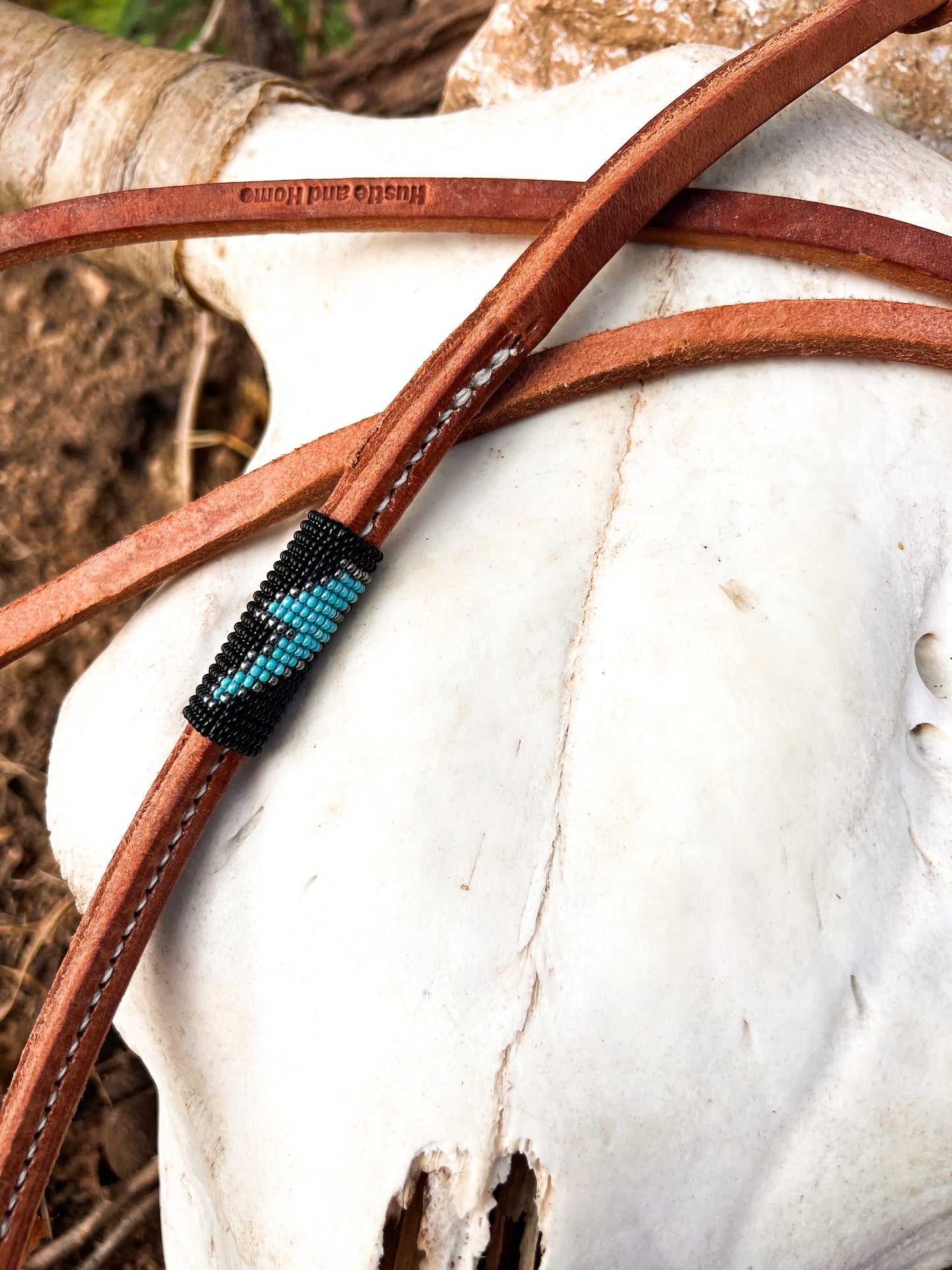 Turquoise Bolt *Mini* Beaded Whip