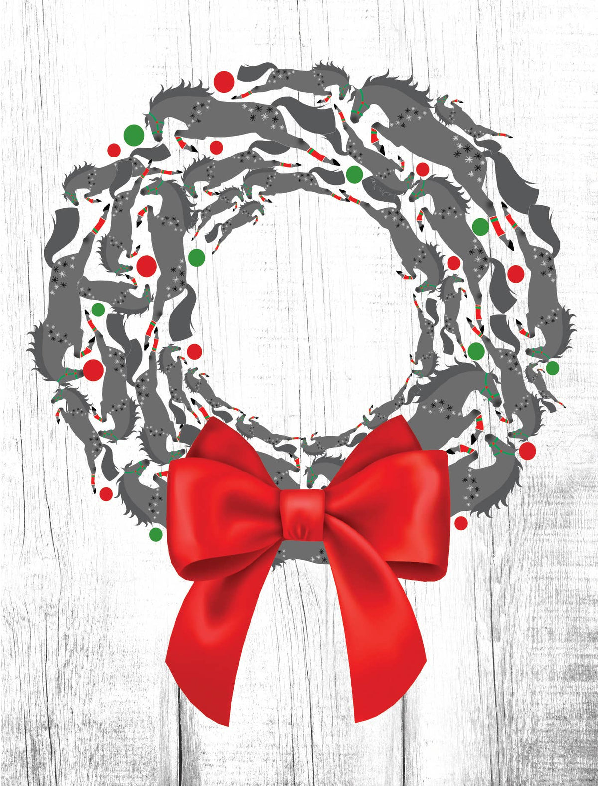 Horse Boxed Christmas Cards | Wreath Jumper | 8 Holiday