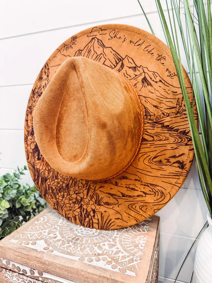 Engraved Horse Mountain Hat