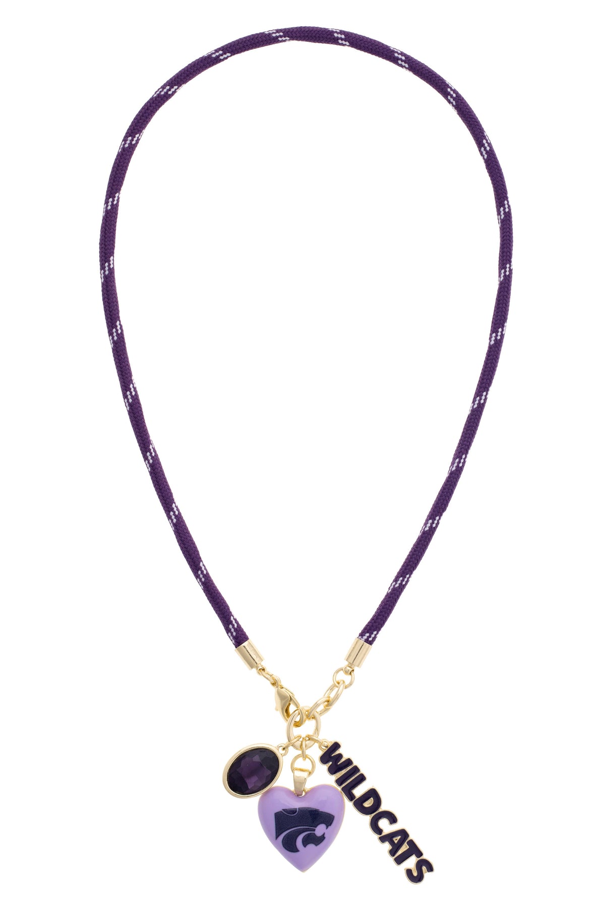 Wildcats Logo Heart Paracord Necklace