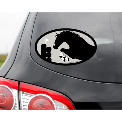 Oval Equestrian Sticker WATERPROOF