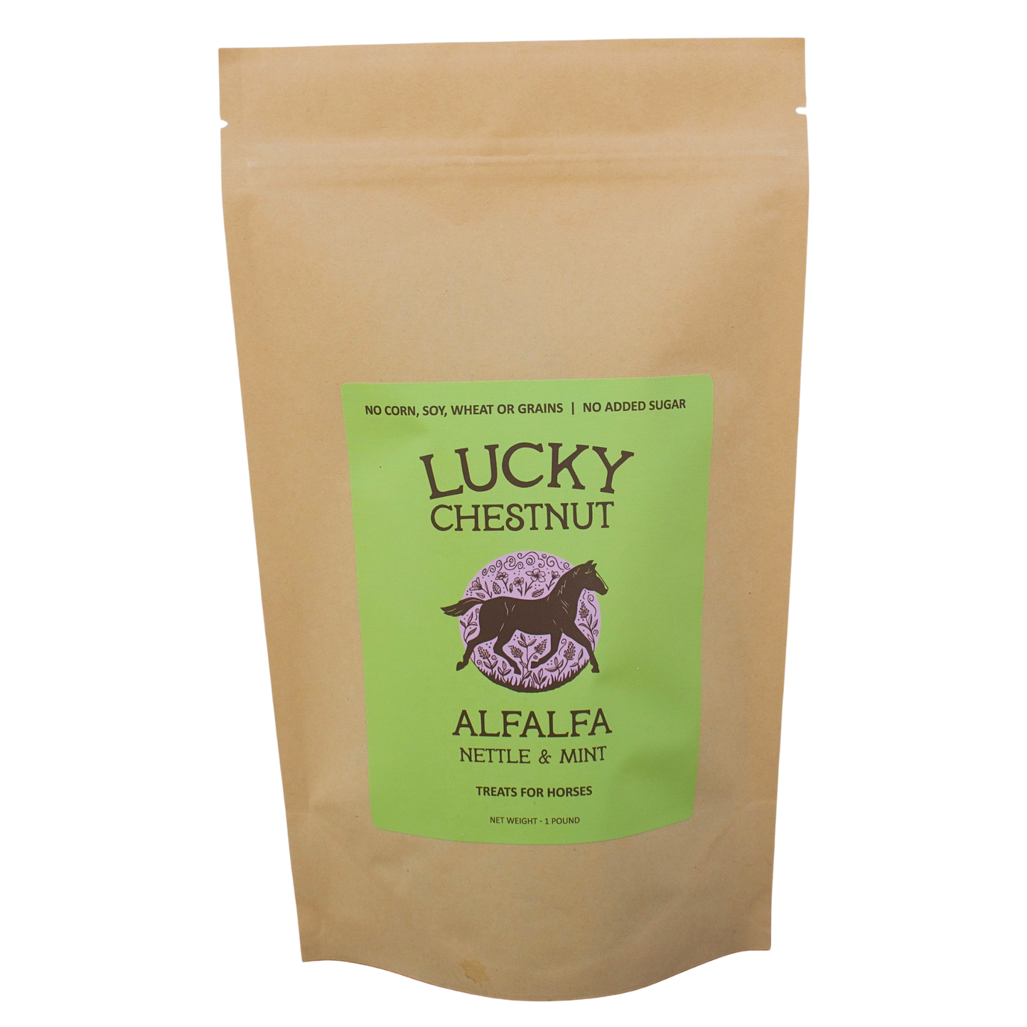 Alfalfa with Nettle + Mint Horse Treats (Low-NSC)