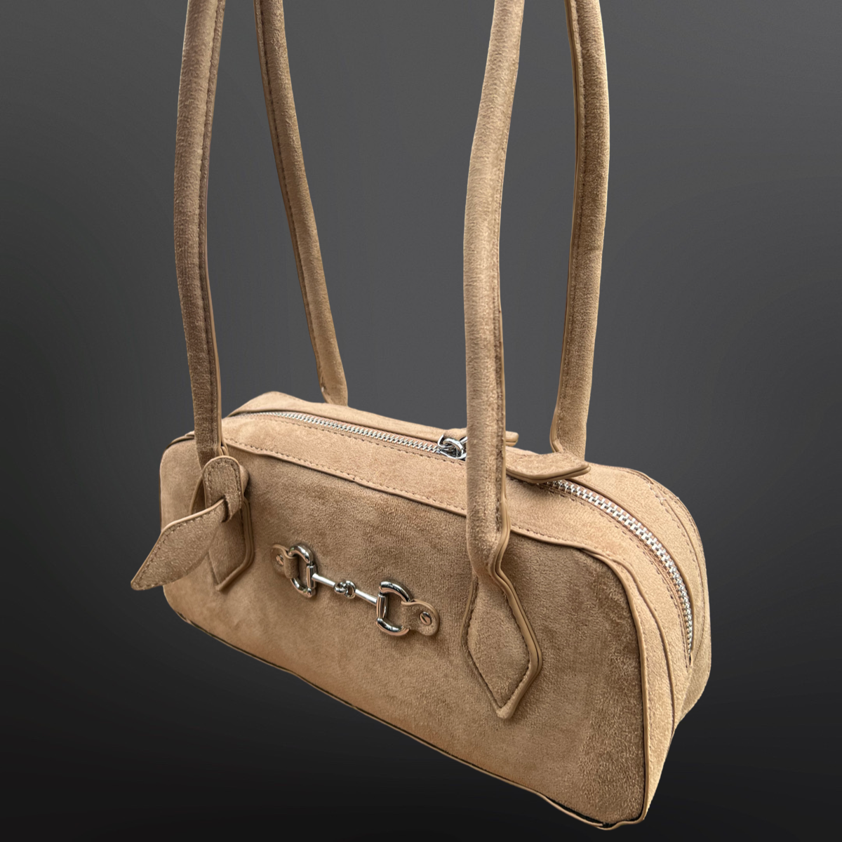 Western Equestrian Handbag Palomino Snaffle Bit Suede Purse