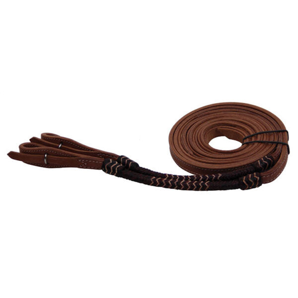 Split Reins w/Tan+ Natural Rawhide