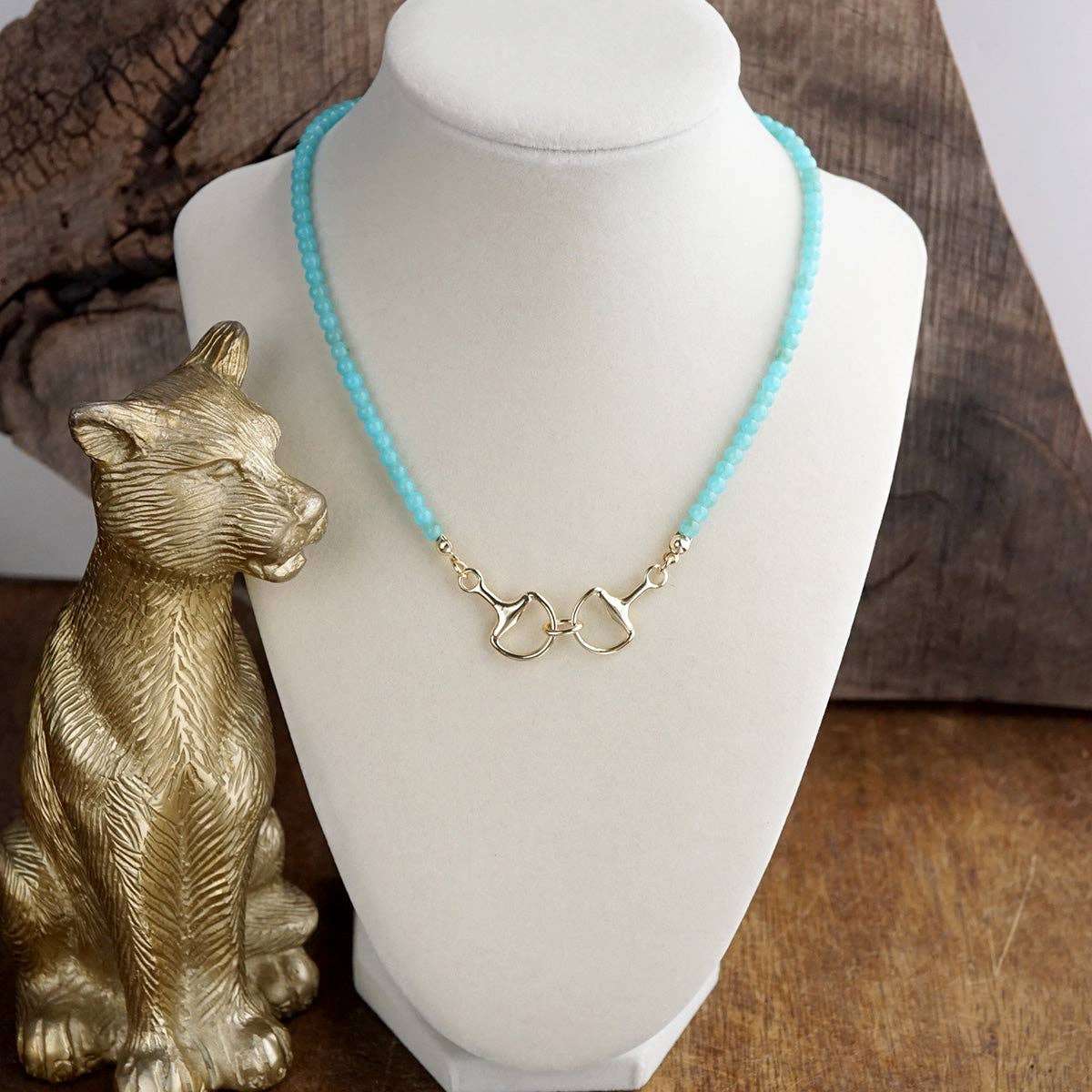 Turquoise Trail – Horsebit Beaded Necklace
