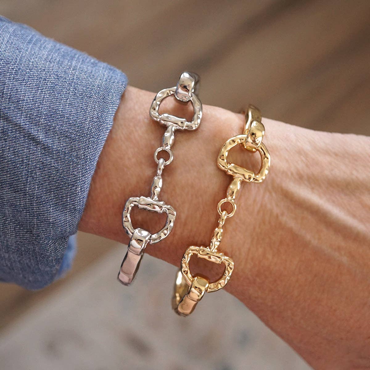 Rider’s Curve – Hinged Horse Bit Bracelet