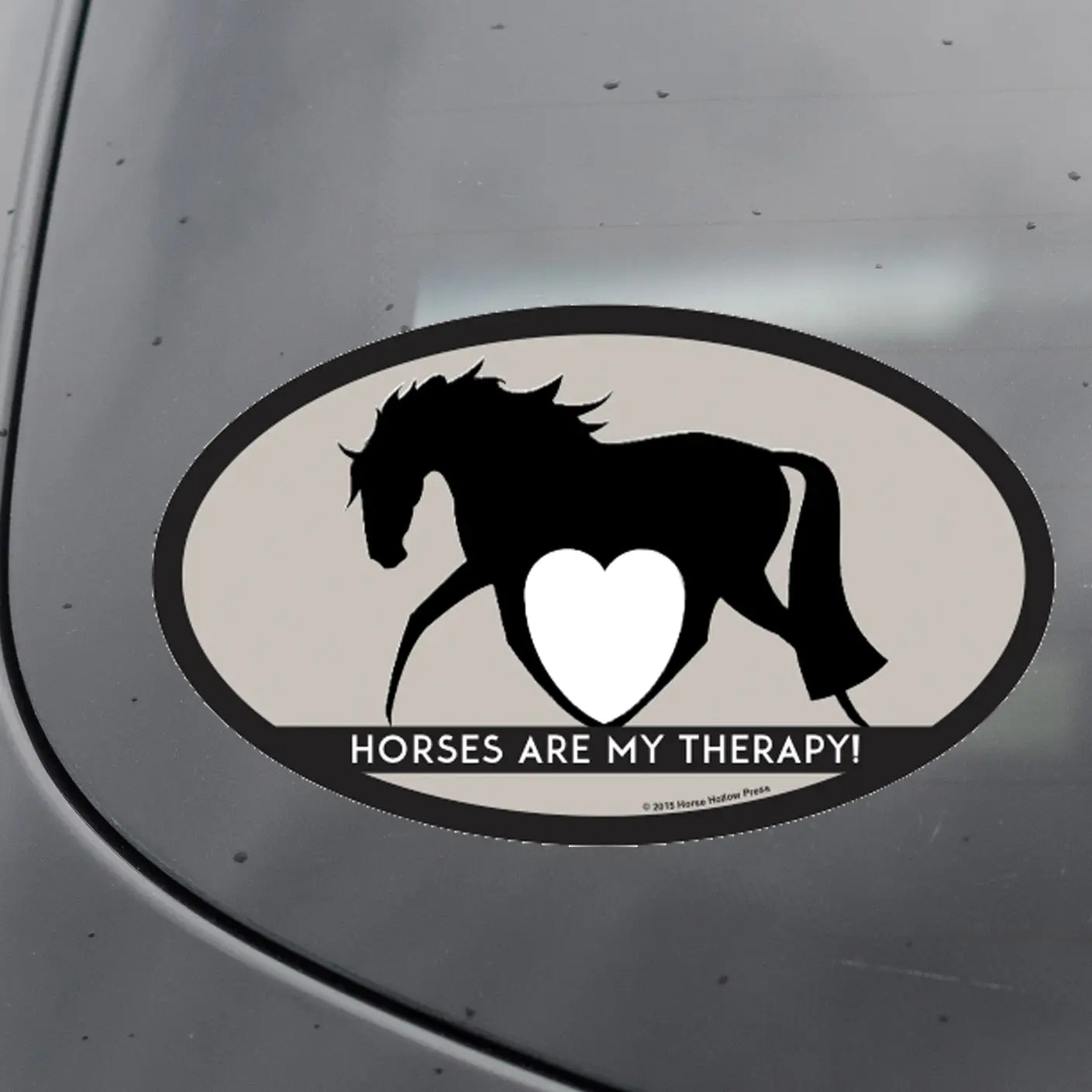 Oval Equestrian Sticker WATERPROOF
