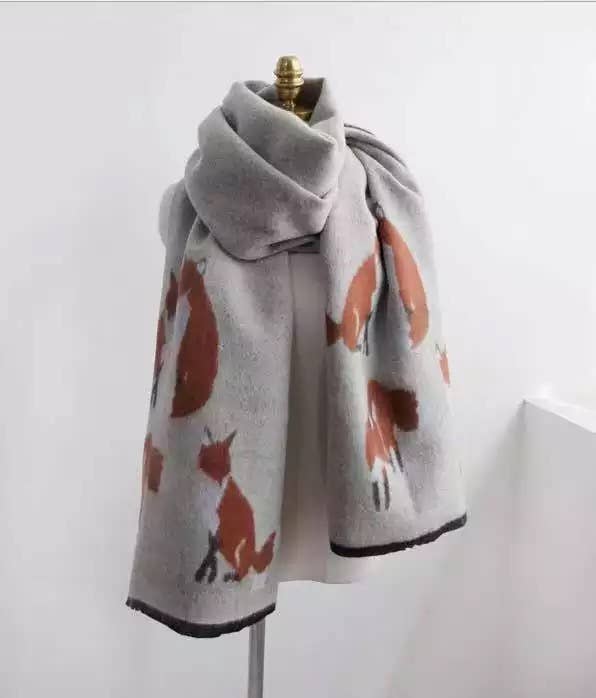 Tallyho Mr Fox Soft Winter Scarf Shawl