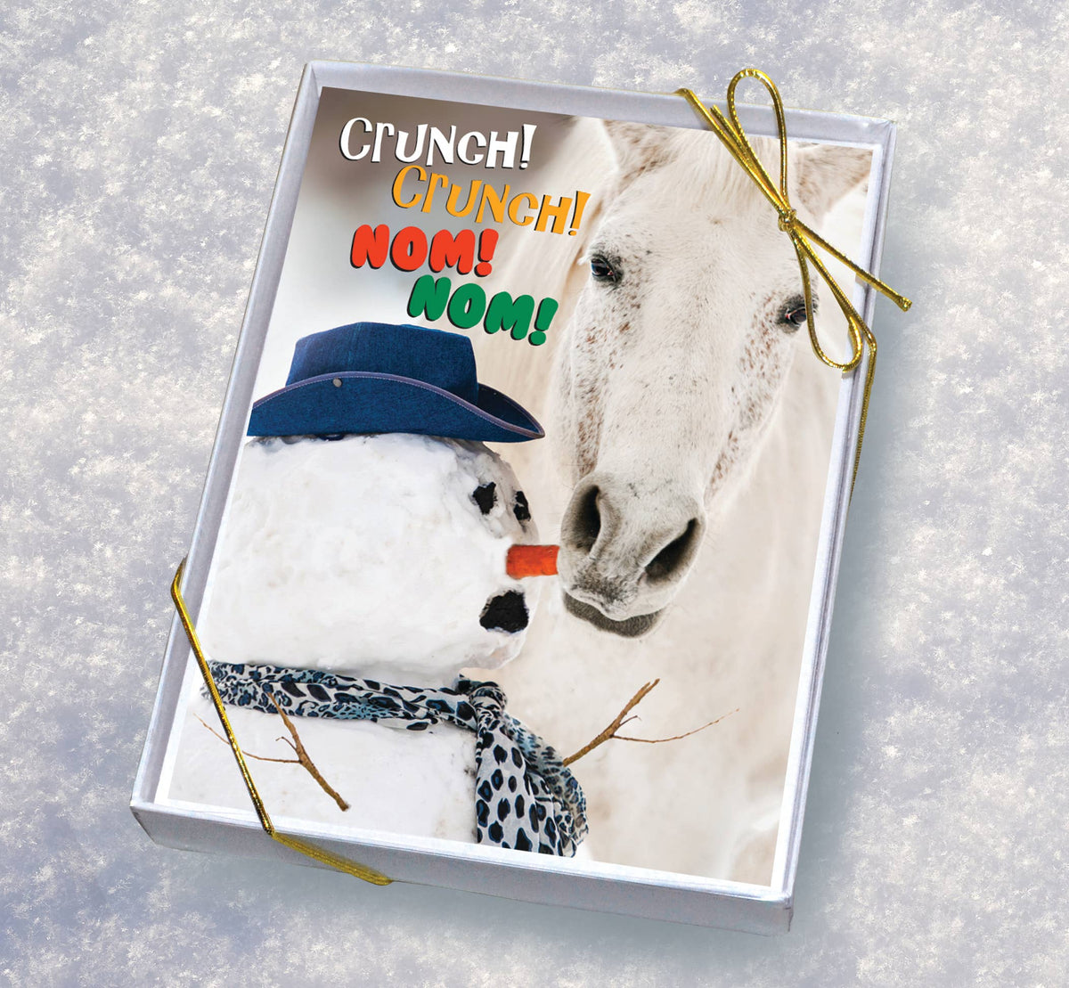 Horse Boxed Christmas Cards | Snowman Crunch | 8 Holiday