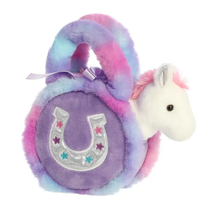 Horse in Purple Horseshoe Purse