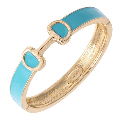 Majesty Horsebit Enamel Hinge Bangle