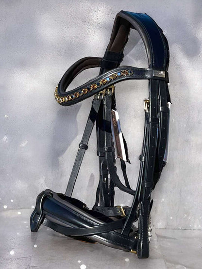 Bridle "Cookie" on Italian leather and European crystals