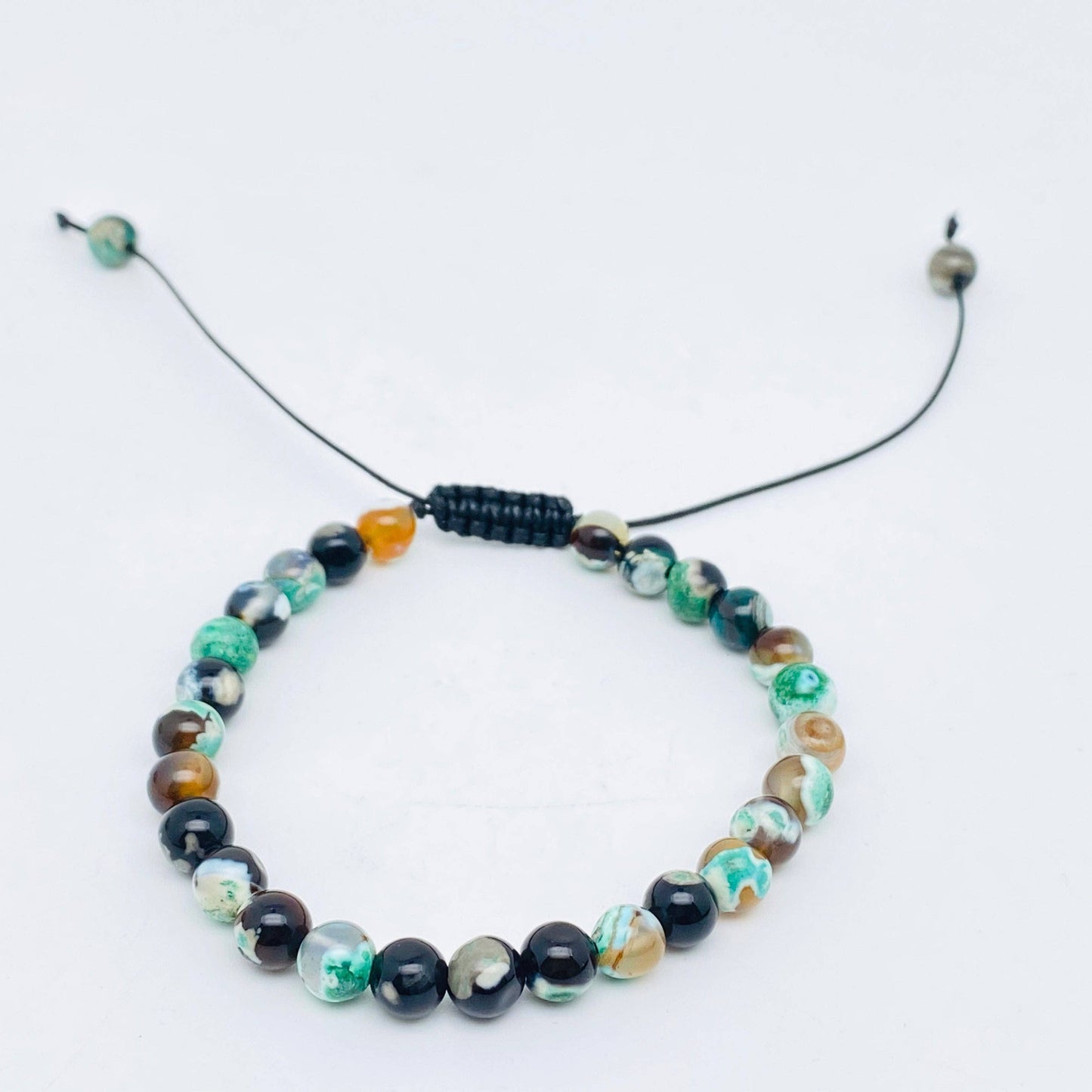 6mm Natural Stone Hand Woven Stretch Bracelets