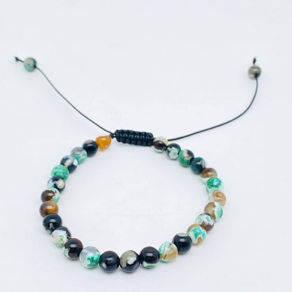 6mm Natural Stone Hand Woven Stretch Bracelets