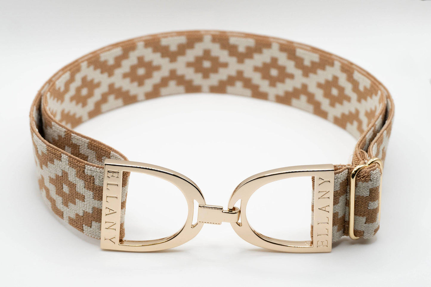 Caramel Polo - 1.5" Gold Stirrup Elastic Belt