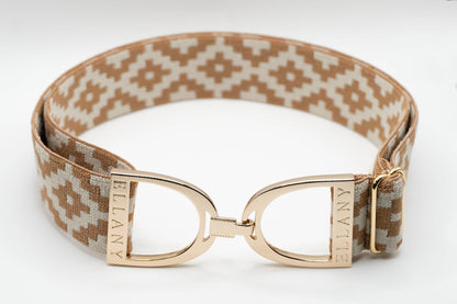 Caramel Polo - 1.5" Gold Stirrup Elastic Belt