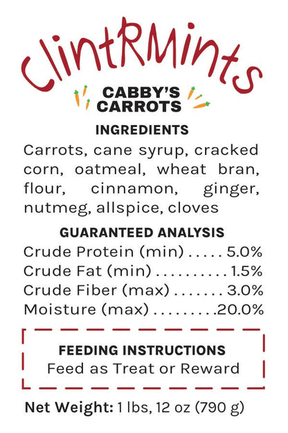 ClintRMint Horse Treats Cabby's Carrots Flavor