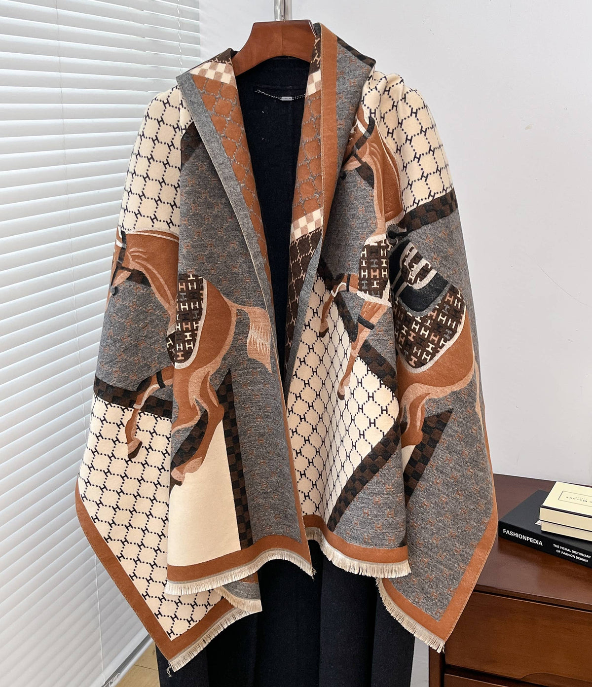 Equestrian Brown Giddy Up Reversible Wrap