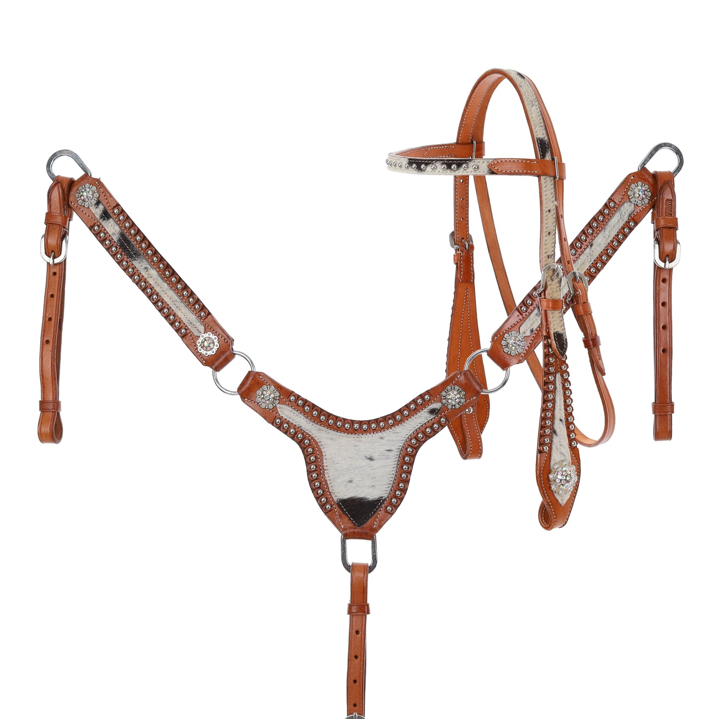 Showman Hide Haven Browband Headstall and Breastcollar