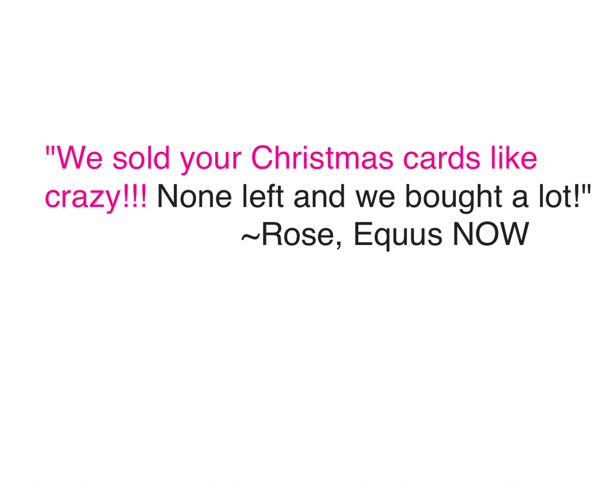 Horse Boxed Christmas Cards | White Cantering | 8 Holiday