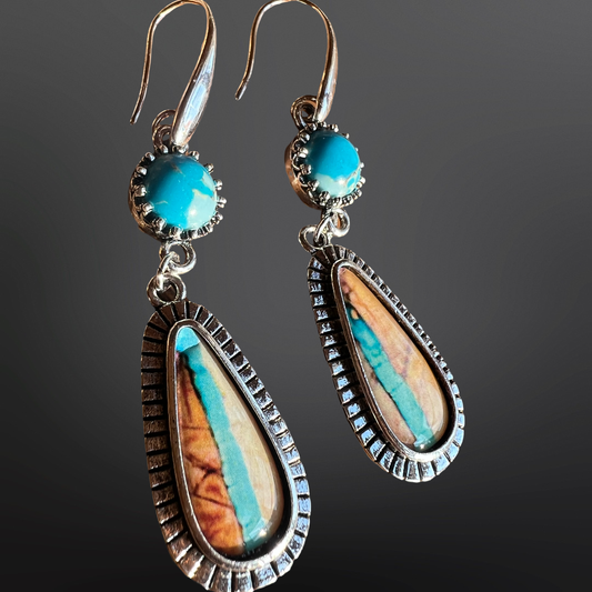 Faux Turquoise Earrings