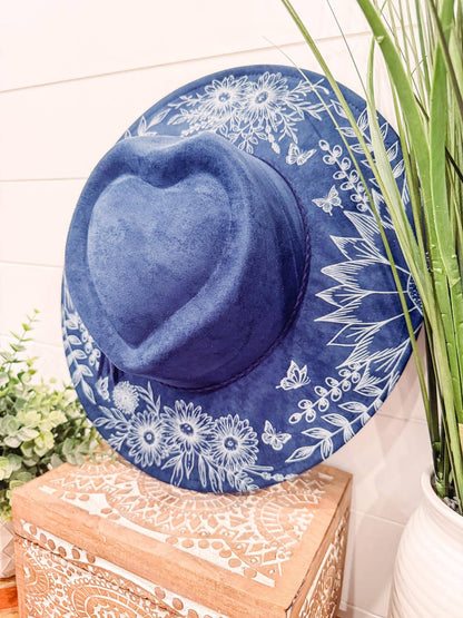 Floral Print Heart Hat