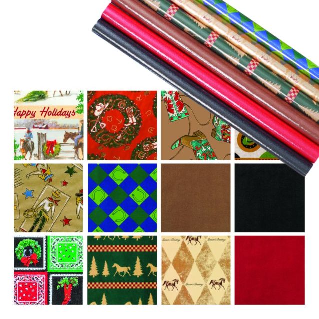 Western Christmas Gift Wrap Pack - Assorted Patterns