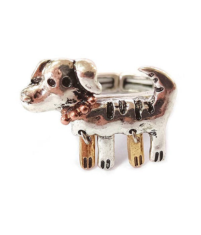 ( WX1008 )  PET LOVERS THEME STRETCH RING - DOG