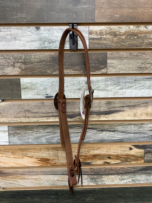 HR Split Ear Harness Leather Headstall with Buckle