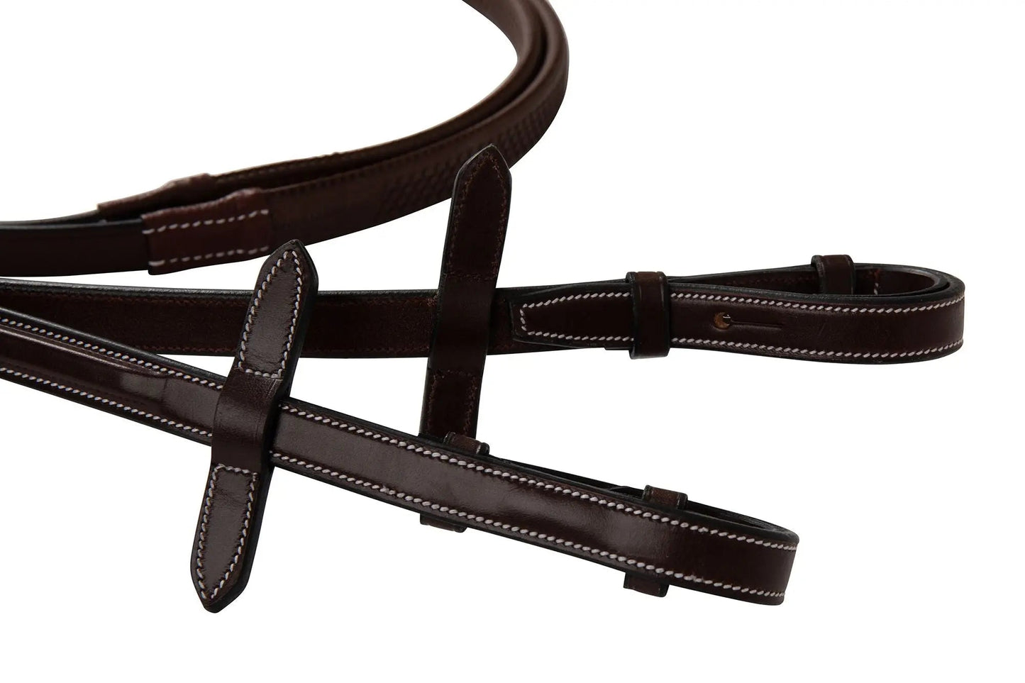 Huntley Equestrian Fancy Stitched Rubber Reins, 5/8" Inch Width
