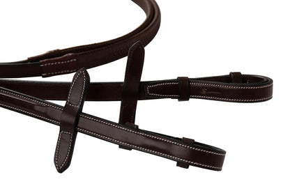 Huntley Equestrian Fancy Stitched Rubber Reins, 5/8" Inch Width