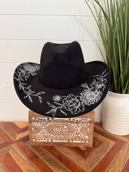 Floral Print Cowboy Hat