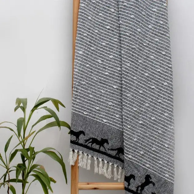 AWST Cotton Throw Horses
