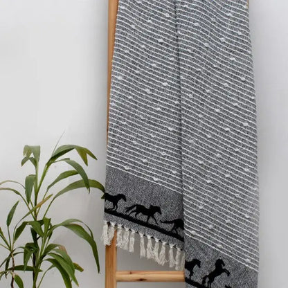 AWST Cotton Throw Horses