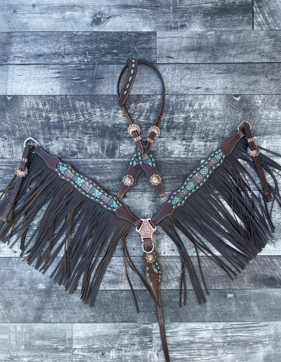 Maverick Fringe Headstall and Breast Collar Set