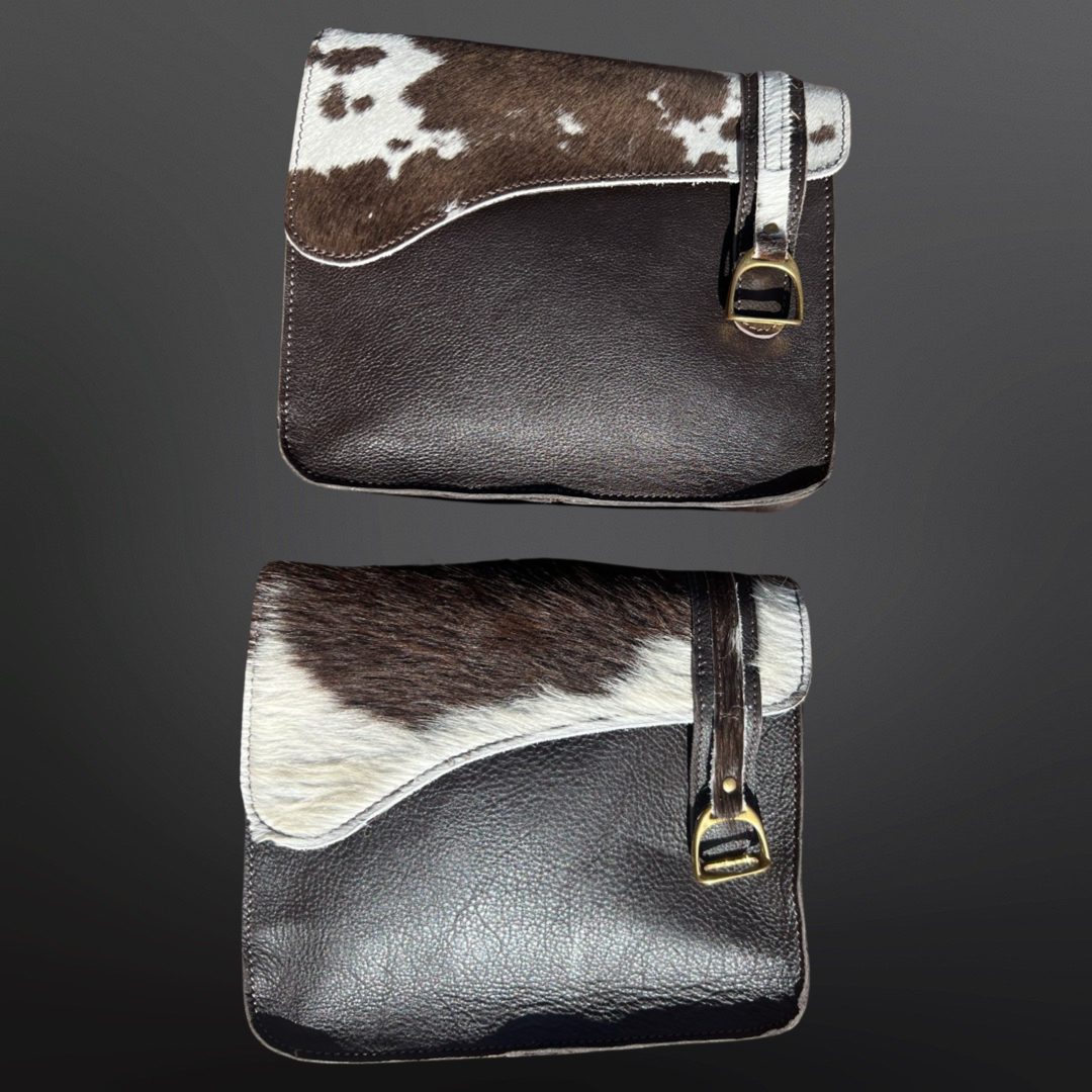 Equestrian English Saddle Crossbody Handbag Purse: Oakbark