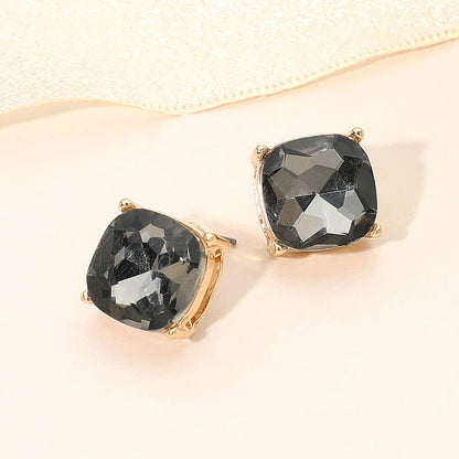 Square Cushion Stud Earrings