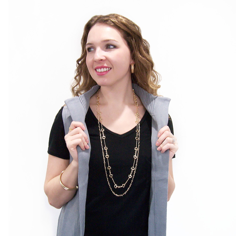 Long Baby Horsebit Necklace