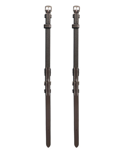 ExionPro Bridle Cheek Pieces With Buckle Fastening - White Stitching