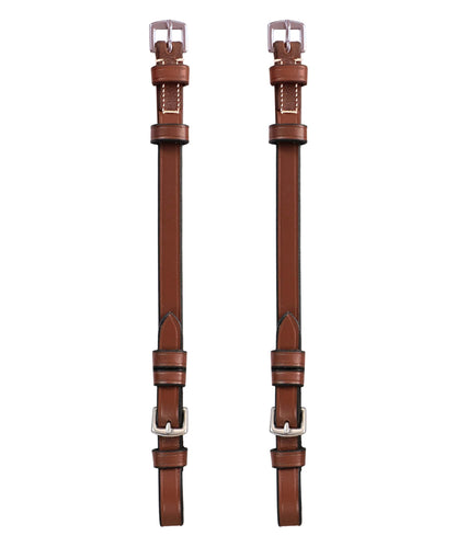 ExionPro Bridle Cheek Pieces With Buckle Fastening - White Stitching
