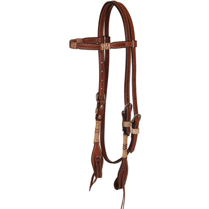 Oxbow Browband Headstall w/ Rawhide Knotting