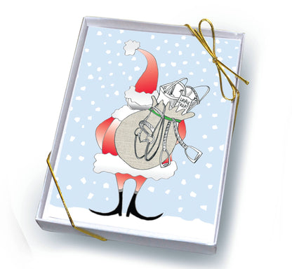 Horse Boxed Christmas Cards | Tack Filled Bag | 8 Holiday